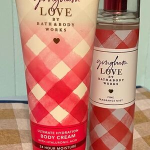 Bath & Body Works Gingham Love Body Cream & Fragrance Mist - Pink/Red